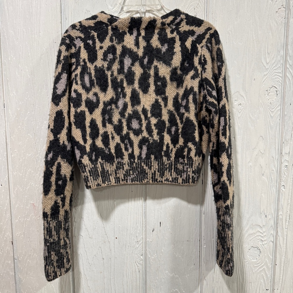 All Saints  wick Anita Textured Knit Sweater - Black and Tan - Picture 7 of 10